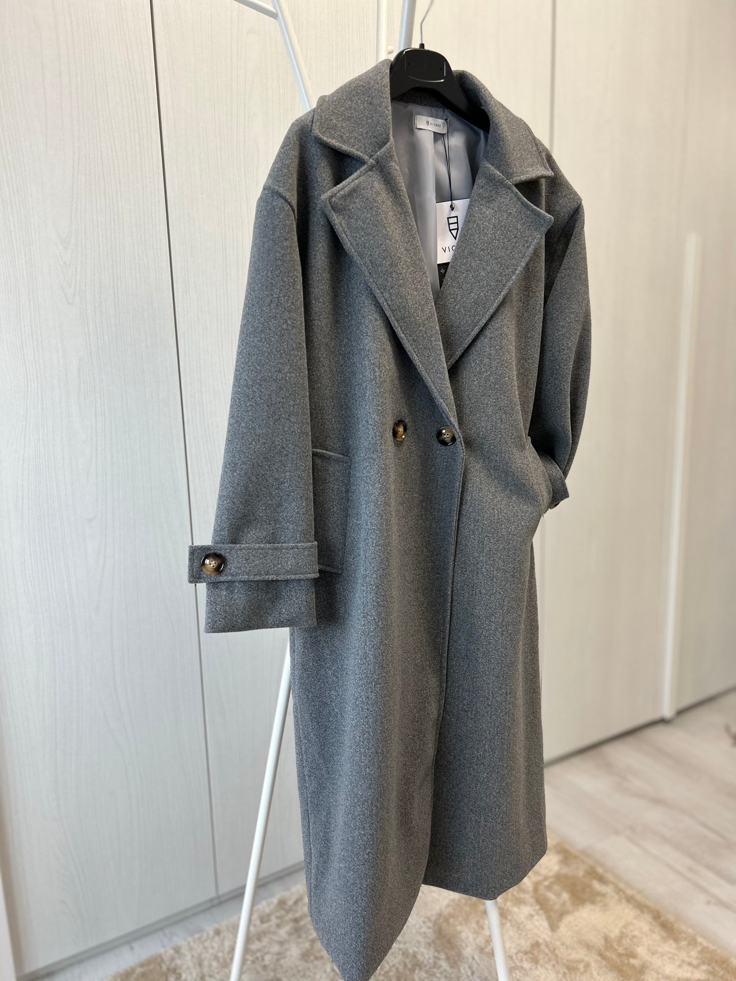 Cappotto over strutturato con bottoni