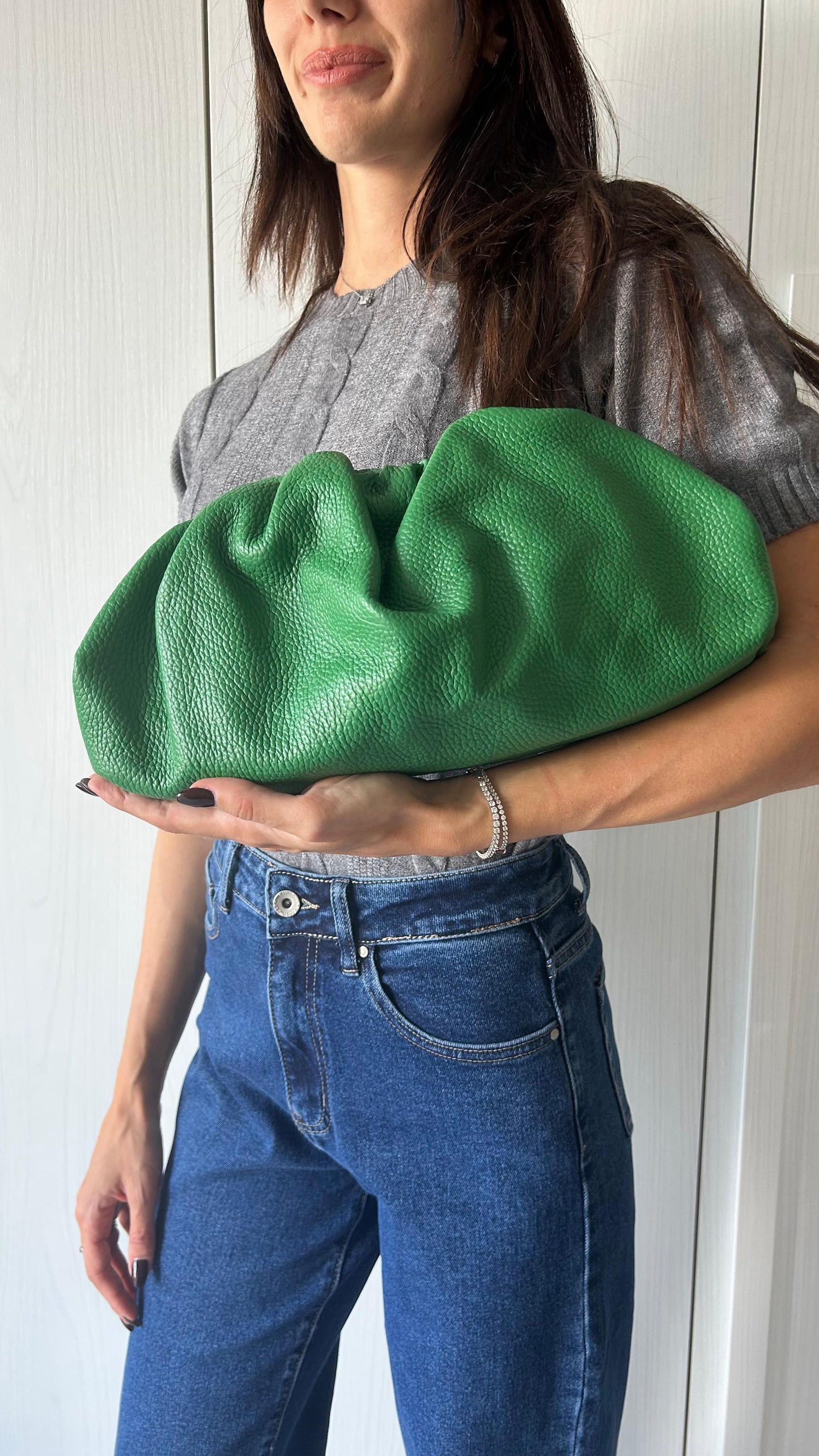 Borsa Pochette in Vera Pelle Made in Italy - Tracolla Inclusa | Leri Bì